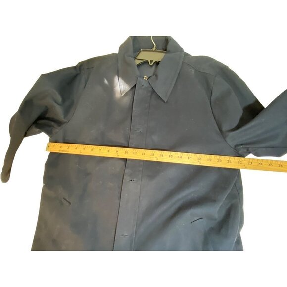 Five Four Twill Jacket Men’s Large Full Zip Button Long Sleeve Pockets Navy Blue - Picture 8 of 10